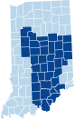 Map of Indiana Service Areas