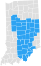 Map of Indiana Service Areas